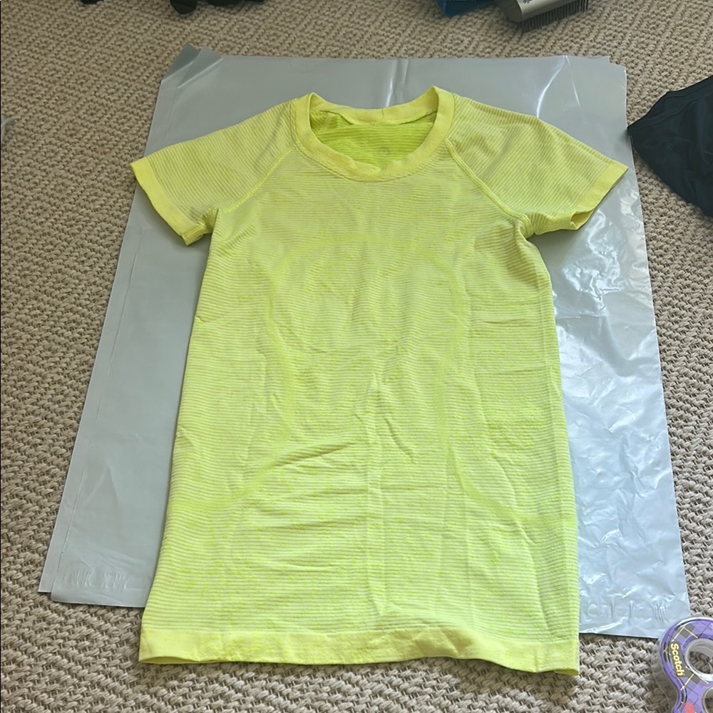 Lululemon Athletica Neon Yellow Tee